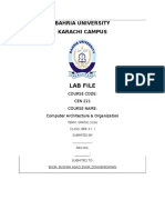 Bahria University Karachi Campus: Lab File