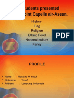 The Students Presented A Powerpoint Capelle Air-Asean.: History Flag Religion Ethnic Food National Culture Fancy