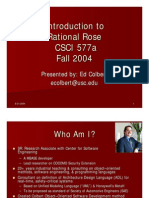 Introduction To Rational Rose CSCI 577a Fall 2004