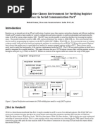 Building UVM-RAL Environment For Verifying Register Accesses Via Serial Comm Port