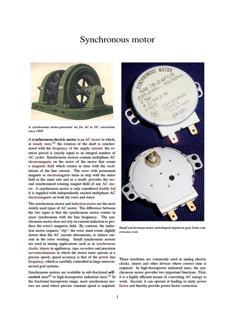 An In Depth Look At Synchronous Motors Construction Operation And