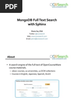 Download MongoDB Full Text Search With Sphinx by pierrefar SN33308510 doc pdf
