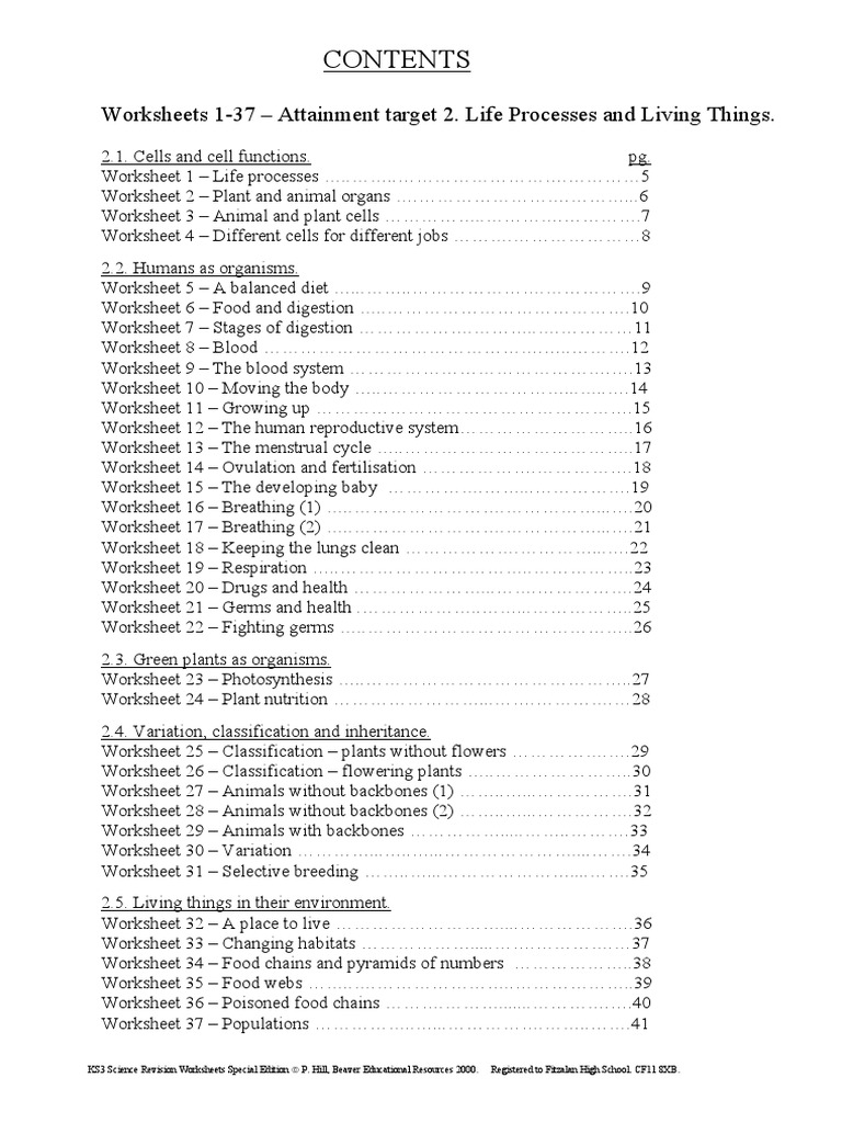 igcse science worksheets reproductive system lung