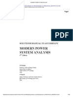 Modern Power System Analysis