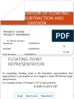 Floating Point Subtraction and Division