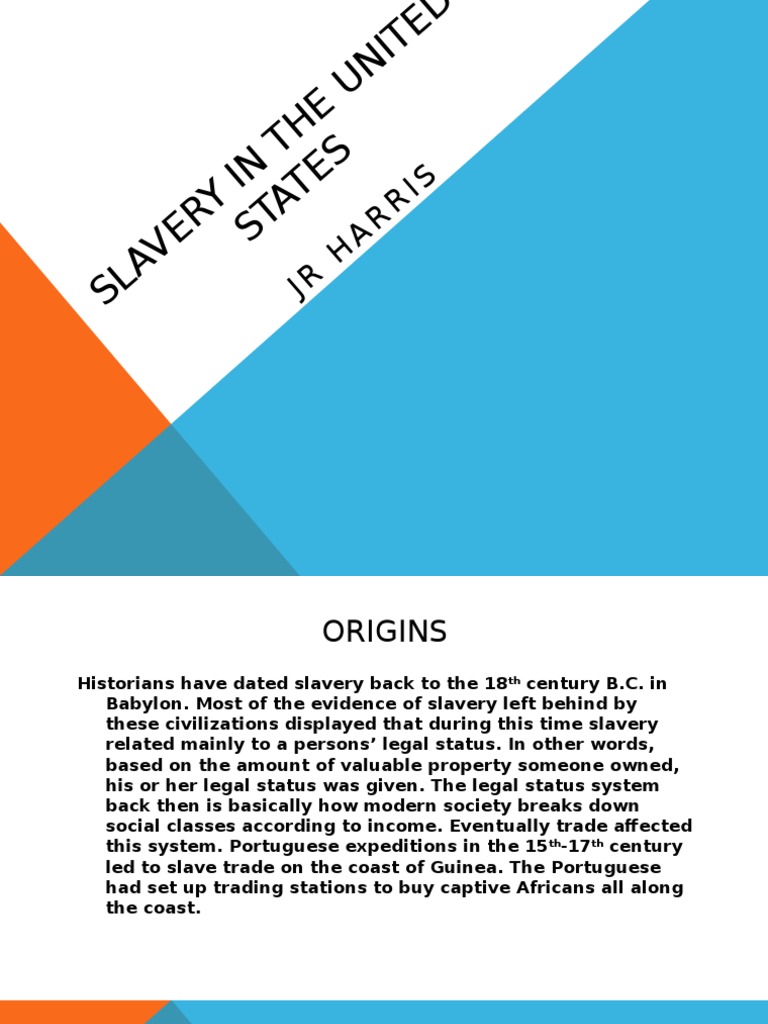 History of Slavery in the U.S. | PDF | Slavery In The United States ...