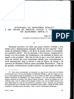 (2007) Jorge de Figueiredo Dias - Autonomia Do Ministério Público e Seu Dever de Prestar Contas à Comunidade - Um Equilíbrio Difícil