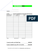 Debt Elimination Form