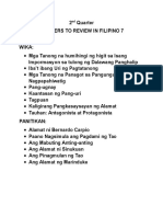 Pointers To Review (Filipino)