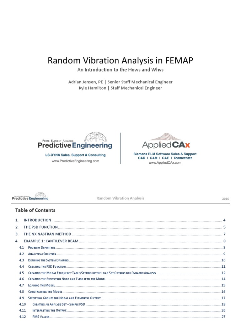 FEMAP Random Vibration Analysis Guide | PDF | Spectral Density ...