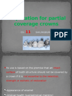 Preparation For Partial Coverage Crowns: CH: Shilingburg