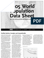 2005 World Population Data Sheet: of The Population Reference Bureau