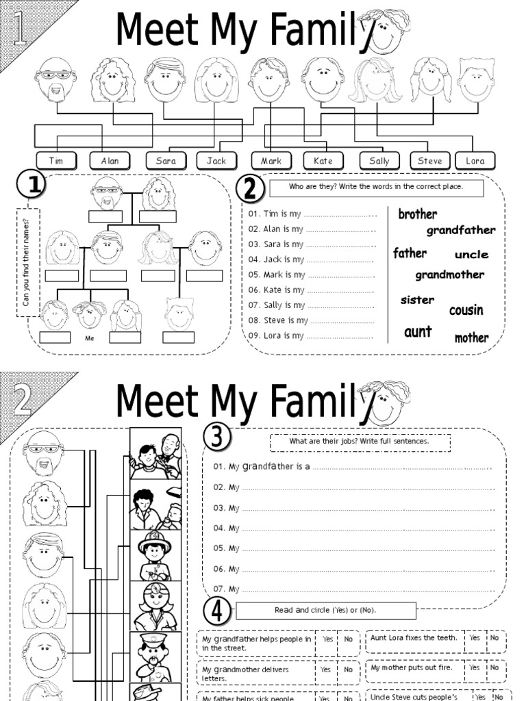 Family Roles and Occupations Worksheet | PDF | Home & Garden