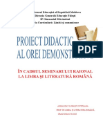 Proiect Didactic La Literatura Romana (1)