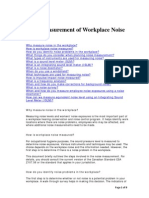 Noise - Measurement of Workplace Noise