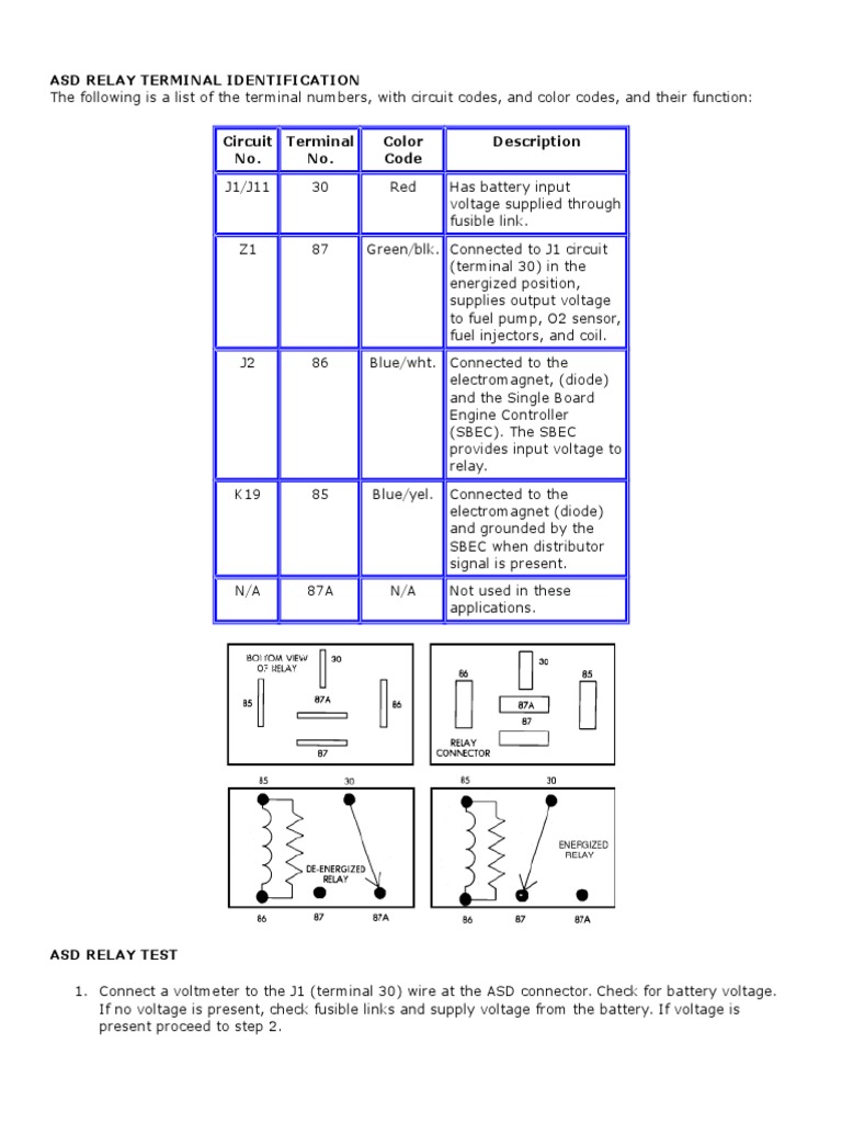 Asd Relay Terminal Identification PDF Relay Voltage