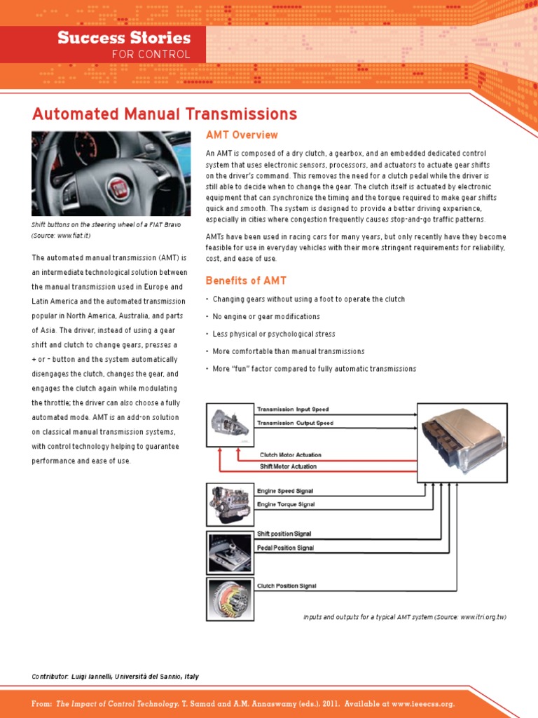 Automated Manual Transmissions Success Stories PDF Manual