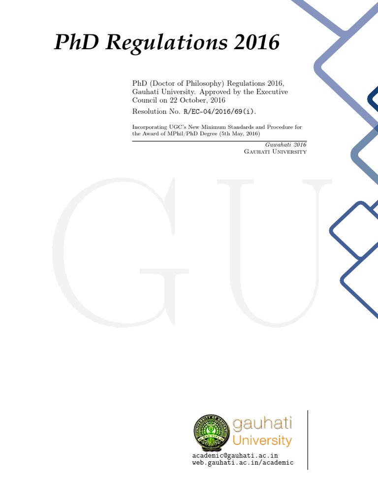 gauhati university phd thesis guidelines