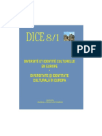 Diversité Et Identité Culturelle en Europe (DICE) 08.1 (ABSTRACTS)
