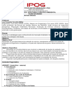 Plano de Ensino Disciplina: Avaliação Básica de Imóveis Urbanos Carga Horária: 24 Horas/aulas Professor