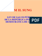 Kim Il Sung-Ley de Salud Publica de La RPDC