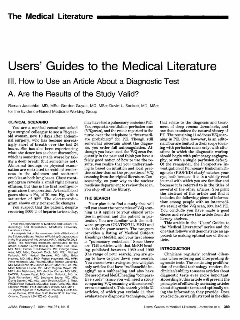 Diagnostic Test Guide for Clinicians | PDF | Cancer | Medical Diagnosis