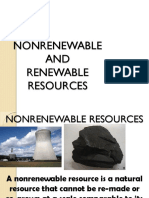 Nonrenewable and Renewable Energy Resources