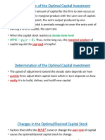 Determination of The Optimal Capital Investment