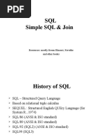 SQL Simple SQL & Join: Resources: Mostly Froom Elmasri, Navathe and Other Books