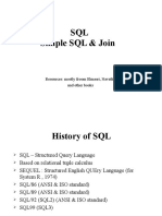 SQL Simple SQL & Join: Resources: Mostly Froom Elmasri, Navathe and Other Books