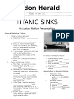 Titanic Worksheet