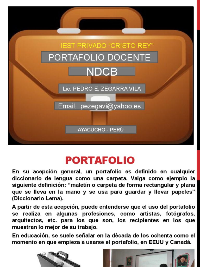 Portada para Portafolio Docente | PDF | Aprendizaje | Maestros