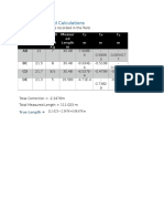 Field Data Observations and Calculations