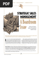 Strategic Sales Management: A Boardroom Issue