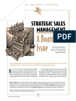 Strategic Sales Management: A Boardroom Issue