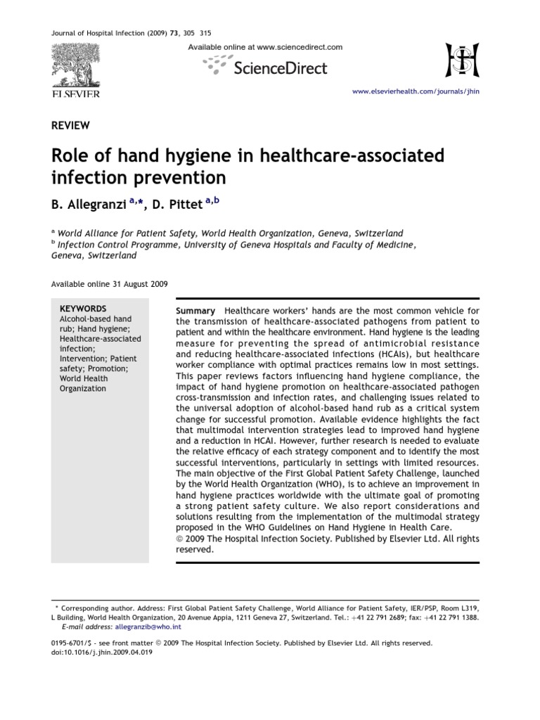 Hand Hygiene Study PITTET !!! 1s2.0S0195670109001868Main PDF