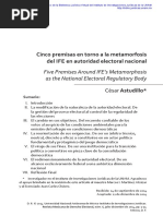 06 - Cinco Premisas en Torno a La Metamorfosis Del IFE en Autoridad Electoral Nacional