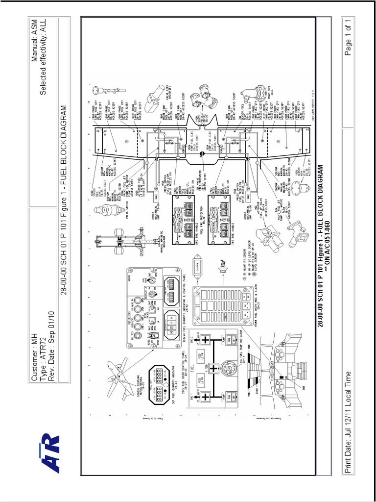 ATR72 Fuel System Diagrams and Details | PDF | Technology & Engineering