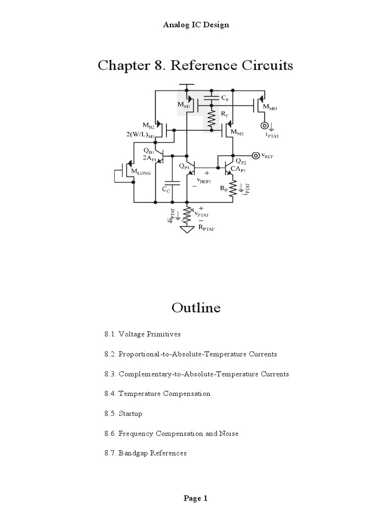 Chapter 8. Reference Circuits An Intuitive Approach (Analog IC Design ...