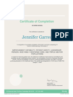 Jennifer Garred Ihi Certificate