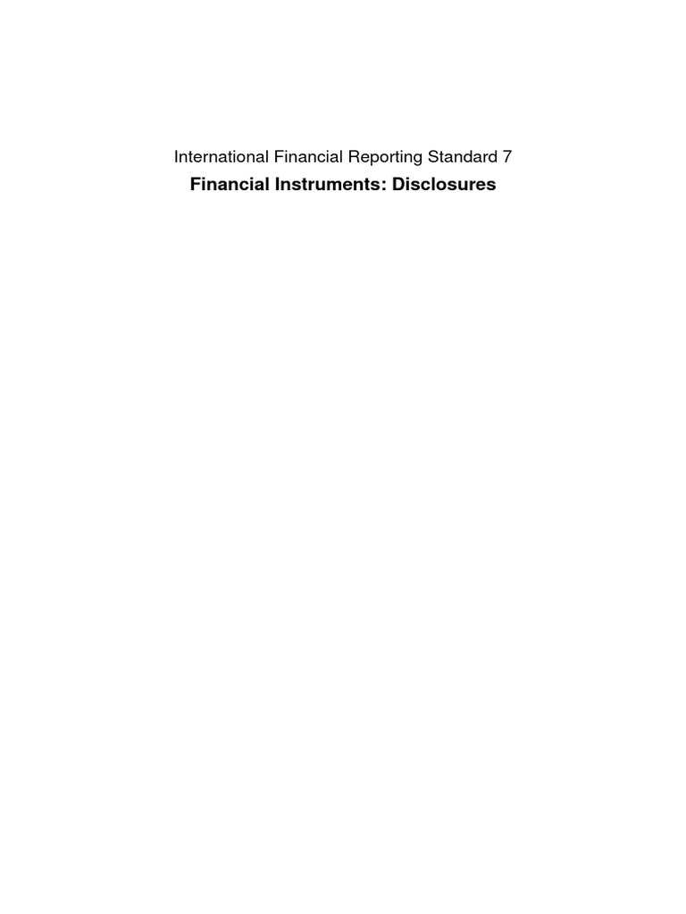 IFRS 7 Original PDF | PDF | International Financial Reporting Standards ...