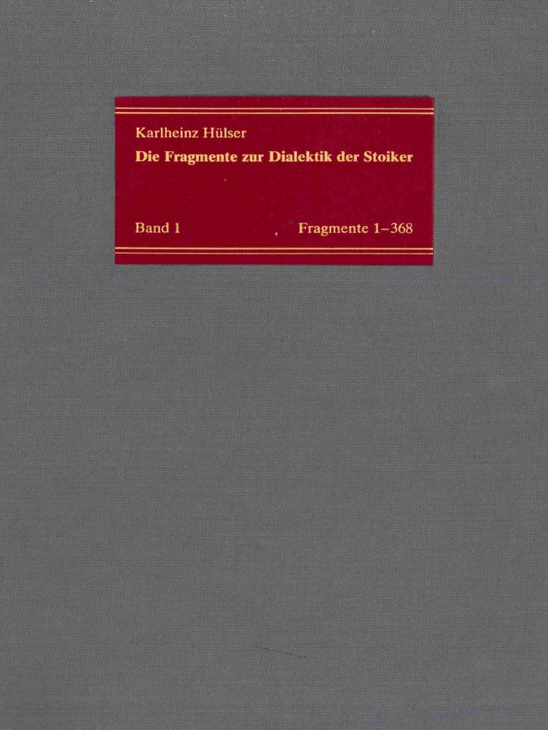 [Karlheinz Hülser] Die Fragmente zur Dialektik