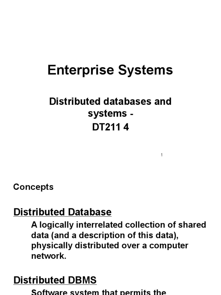 Distributed Databases | PDF | Databases | Central Processing Unit