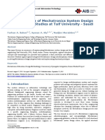 Implementation of Mechatronics System Design Strategy: Case Studies at Taif University - Saudi Arabia