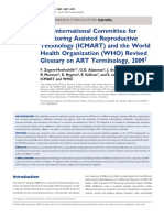 The International Committee For Monitoring Assisted Reproductive Technology (ICMART) and The World Health Organization (WHO) Revised Glossary On ART Terminology, 2009