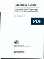 Who Laboratory Manual: For Examination of Human Semen and Sperm-Cervical Mucus Interaction