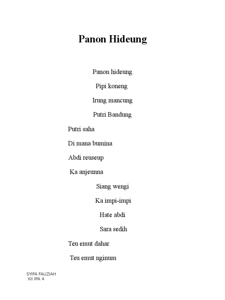 Lirik Lagu Sunda Edit