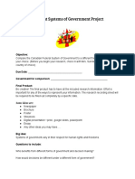 Different Systems of Government Project