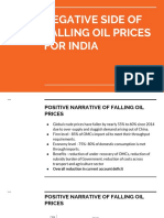 Negative Side of Falling Oil Prices For India: BY Sanat Mohanty Roll No - 41