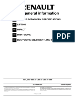 Vehicle General Information: Vehicle Bodywork Specifications Lifting Impact Paintwork Bodywork Equipment and Tooling